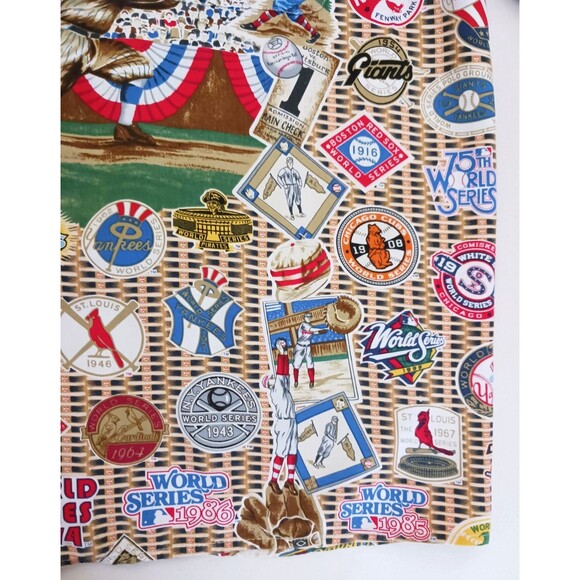 Reyn Spooner MLB World Series Button Front Aloha Shirt All Over Print Sz M - Picture 7 of 9